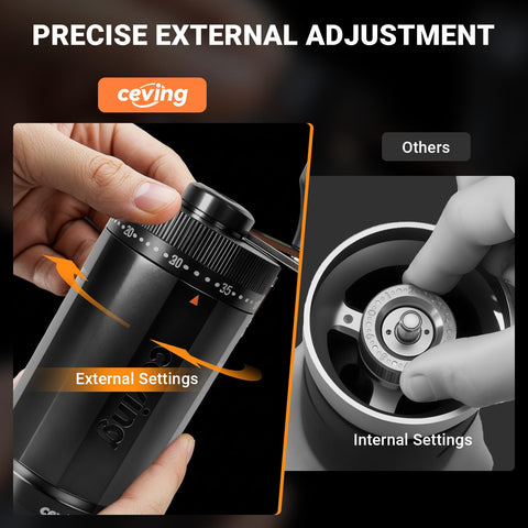 Lightweight portable design lets you grind anywhere, anytime.