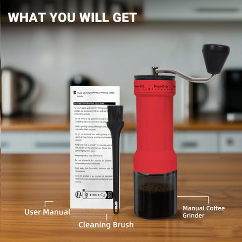 CEVING mini grinder easy-clean detachable parts with included brush.
