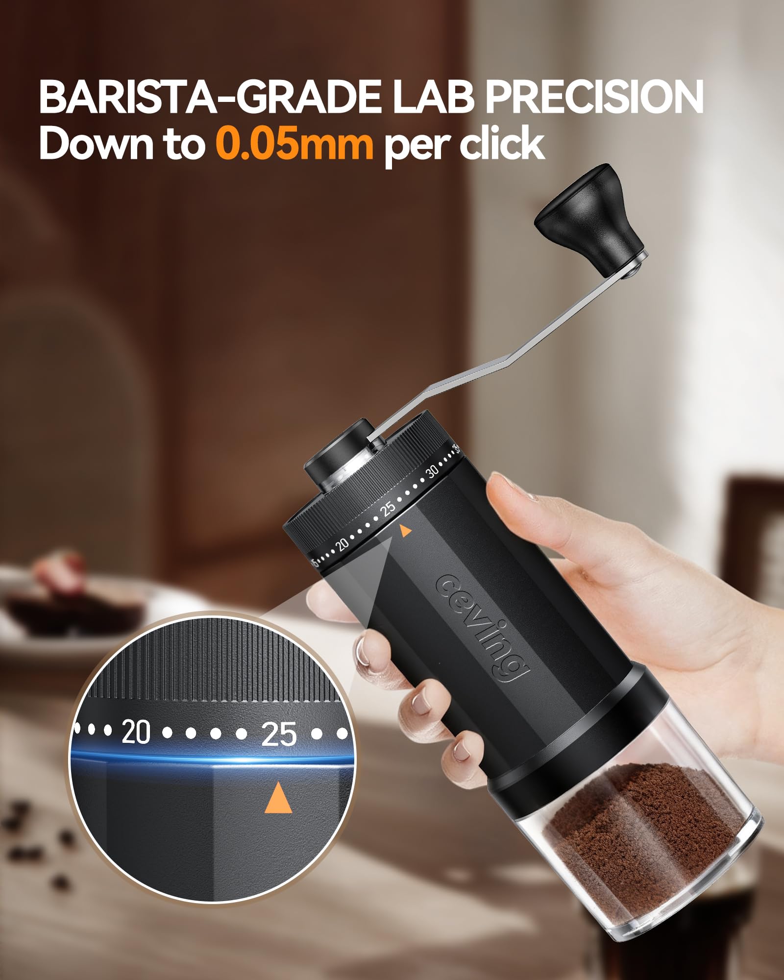 Stainless steel burrs on CEVING deliver consistent, fast grinding.