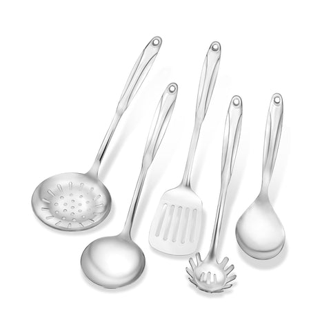 CEYWA 5pc spatula utensil in stainless steel for sturdy everyday cooking