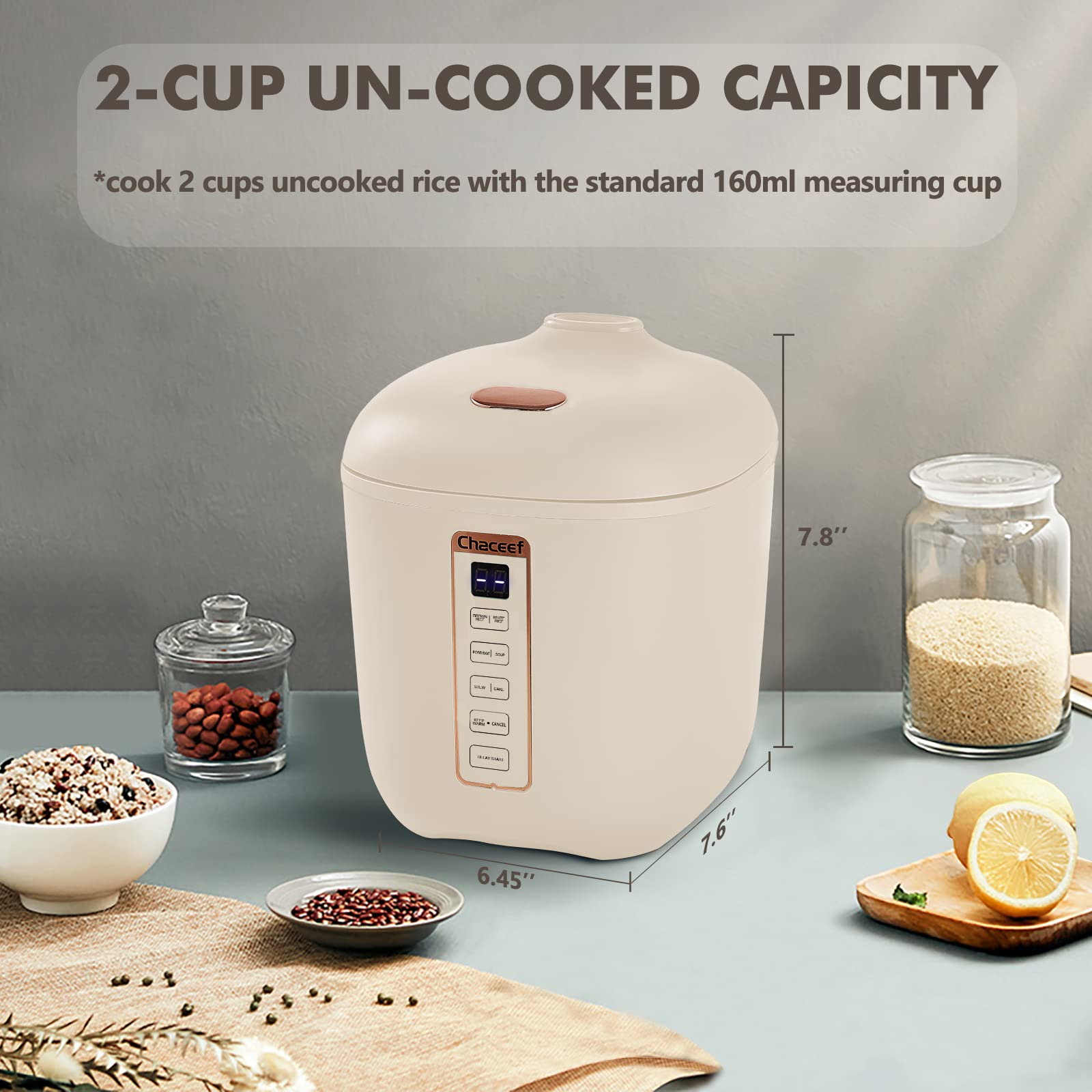 CHACEEF keep-warm feature maintains warm rice after cooking