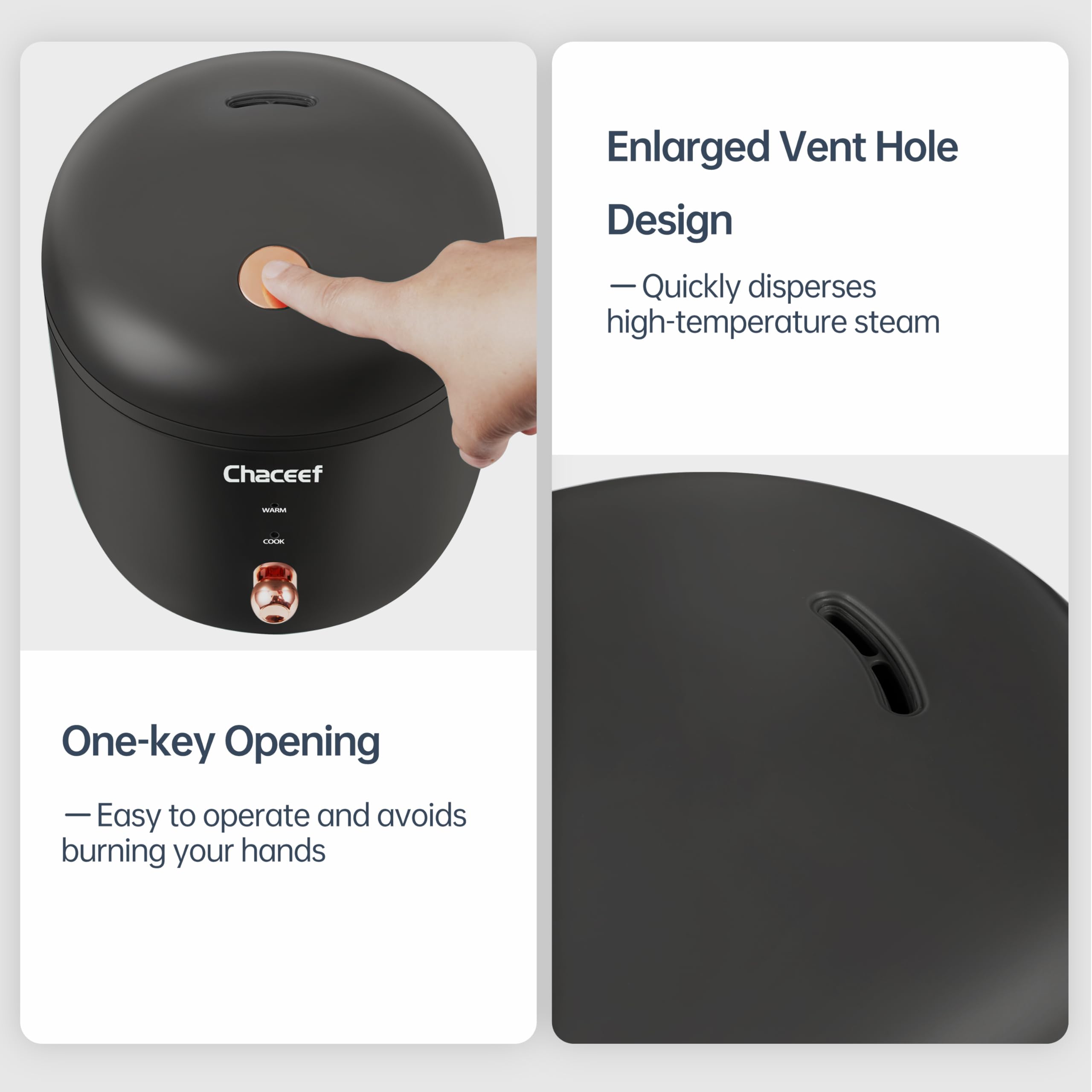 CHACEEF includes spatula and measuring cup for ready-to-cook setup.