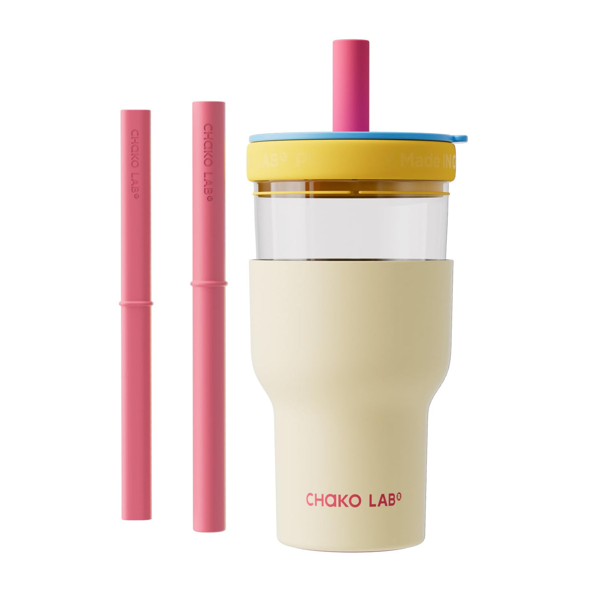 CHAKO LAB insulated bottle glass liner close-up, preserving clean flavor