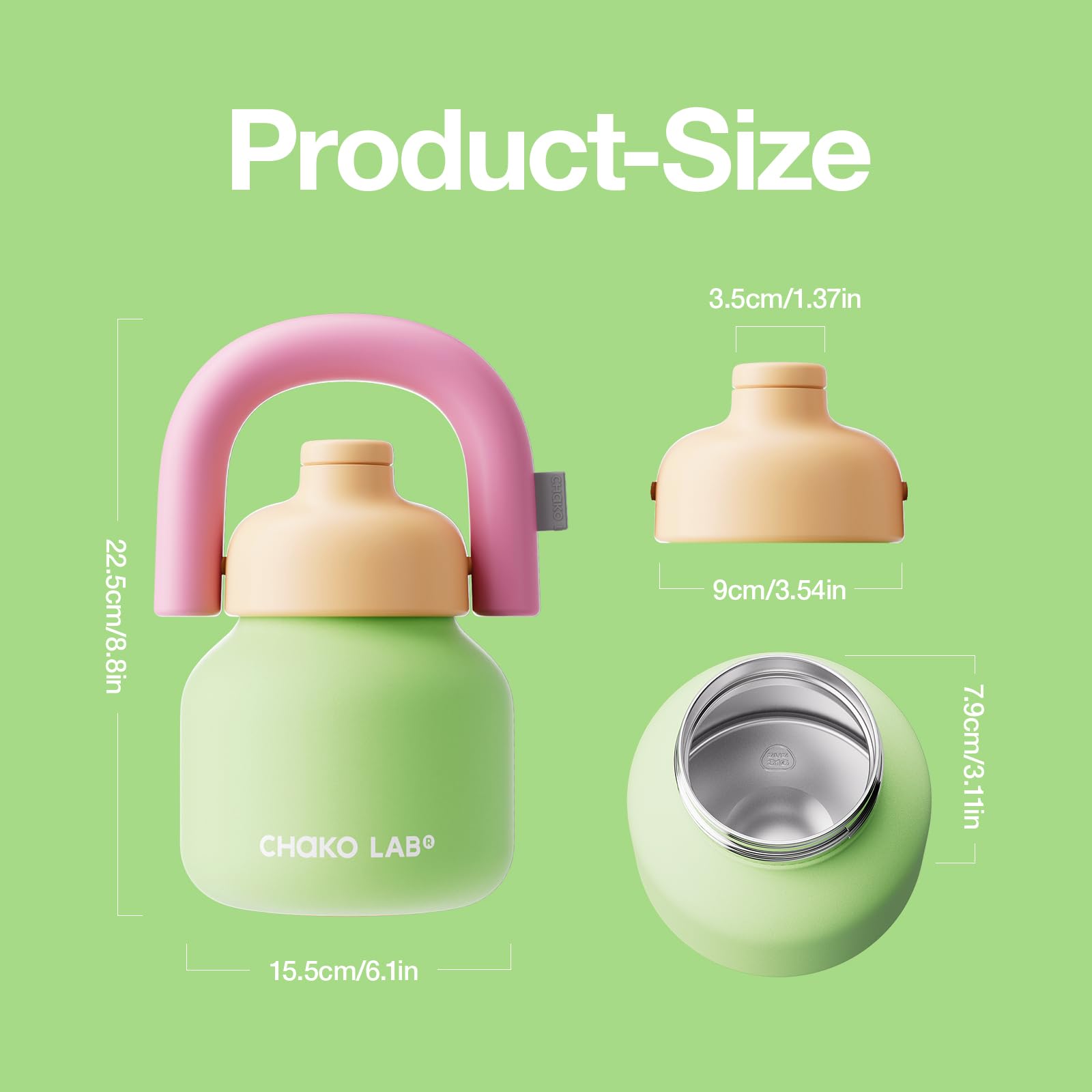 CHAKO LAB water bottle BPA-free materials support safe everyday hydration.