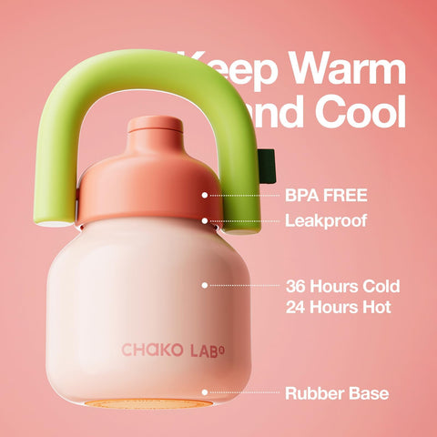 CHAKO LAB water bottle with removable straw for versatile hydration