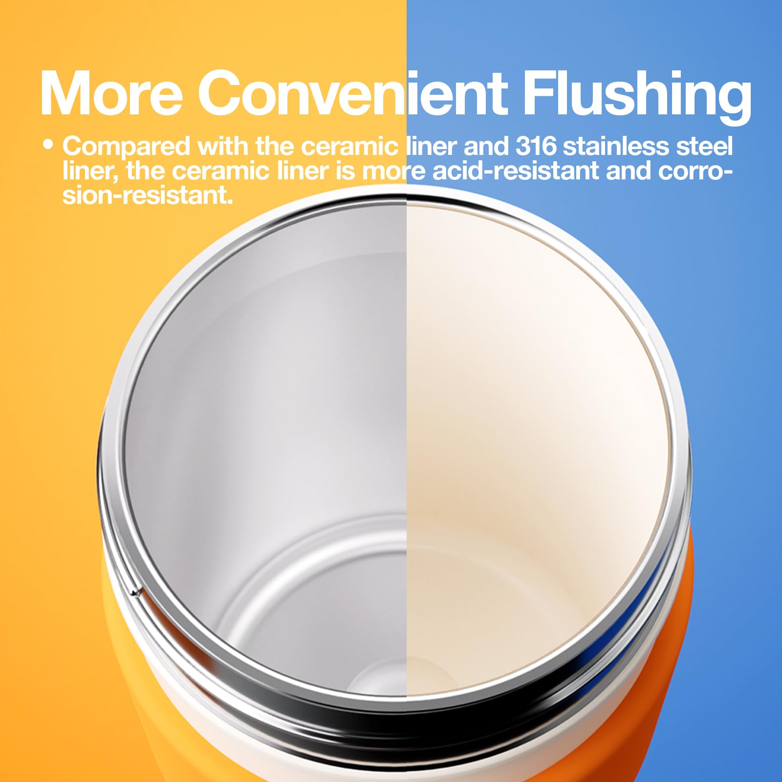 CHAKO LAB stainless steel mug with ceramic interior for clean flavor.