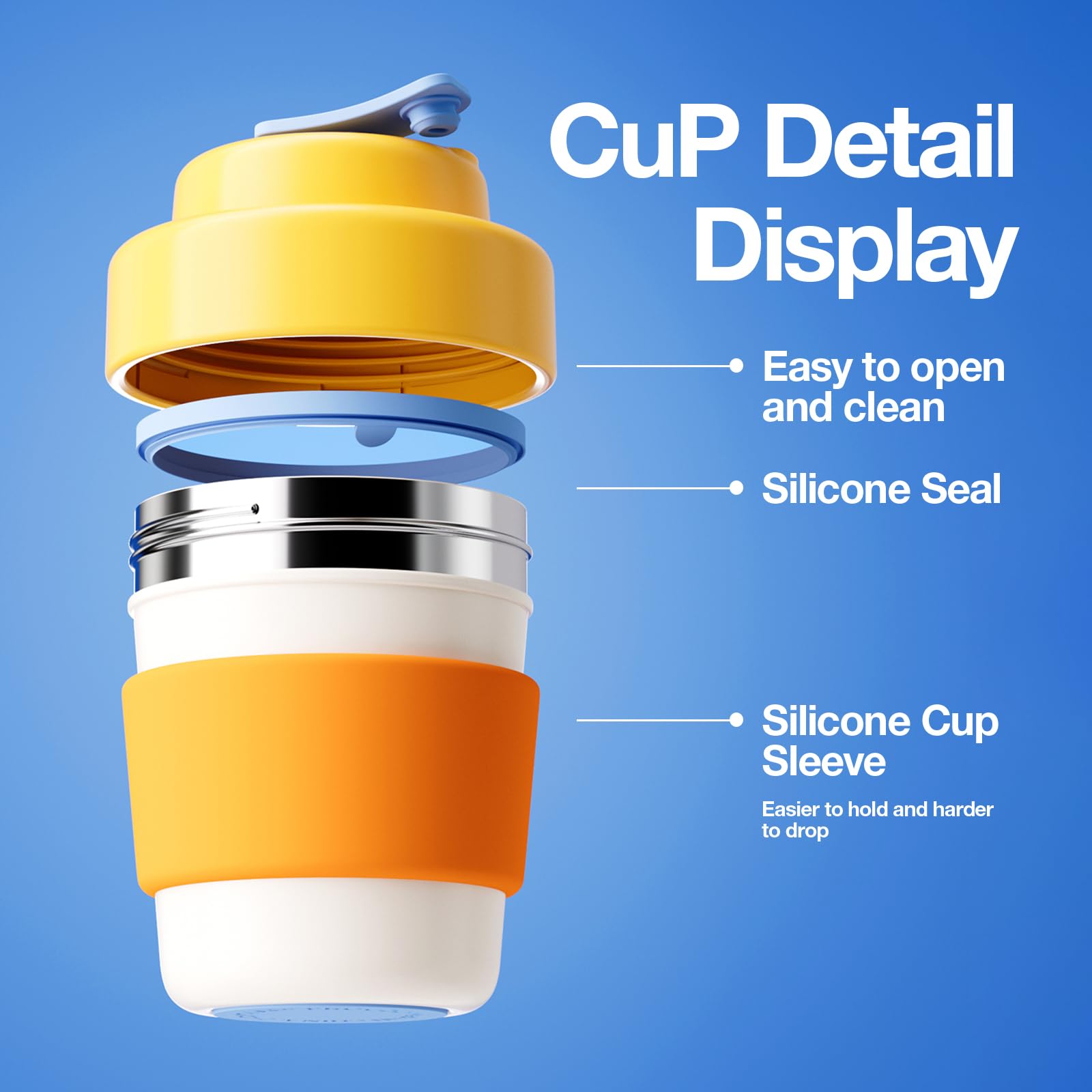 CHAKO LAB double-wall vacuum mug maintains heat or coolness during commutes.
