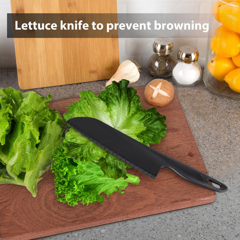 ChaLeeMoo nylon knife cutting pizza while protecting nonstick surfaces