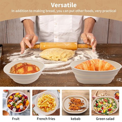 Cham-X versatile bread proofing basket supports sourdough, muffins, bagels.