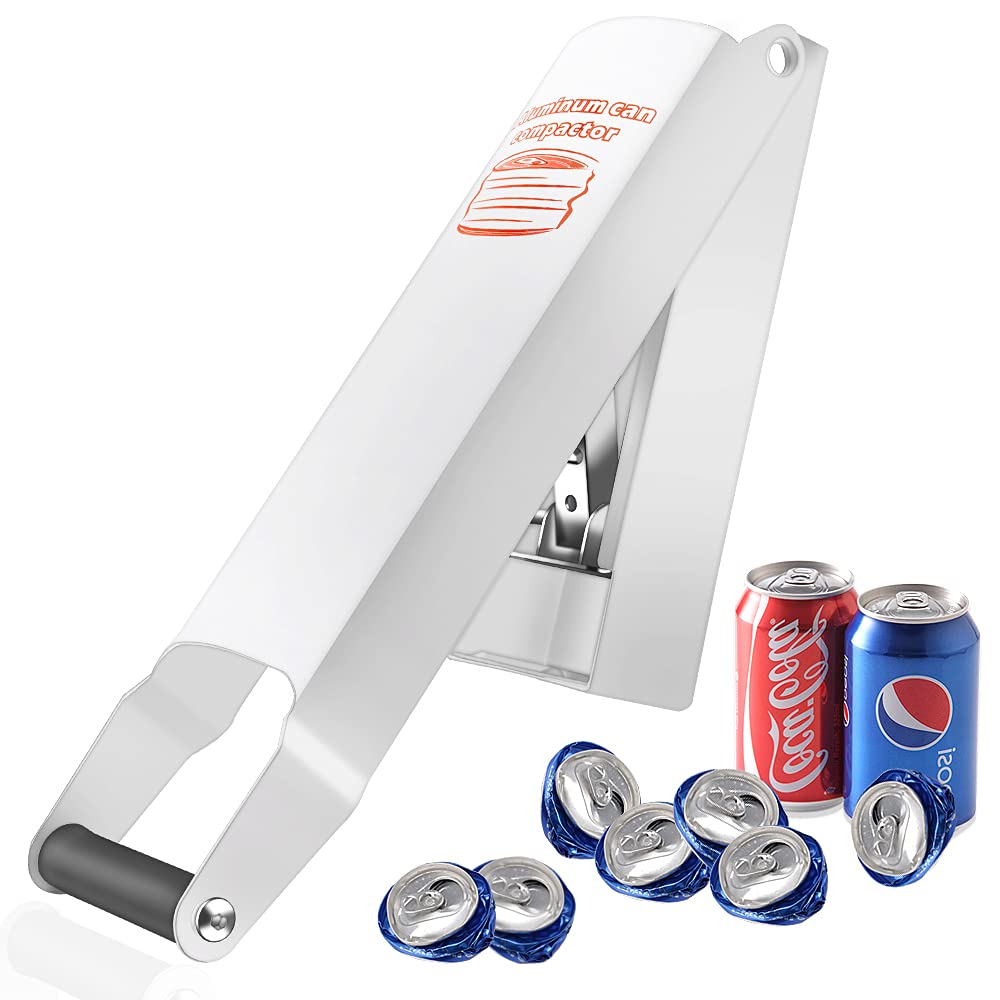 Chambridge aluminum can crusher in white wall-mount for durable, space-saving recycling.