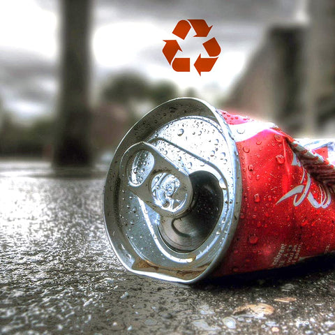 Ordenado design promotes eco-friendly recycling by reducing can volume.