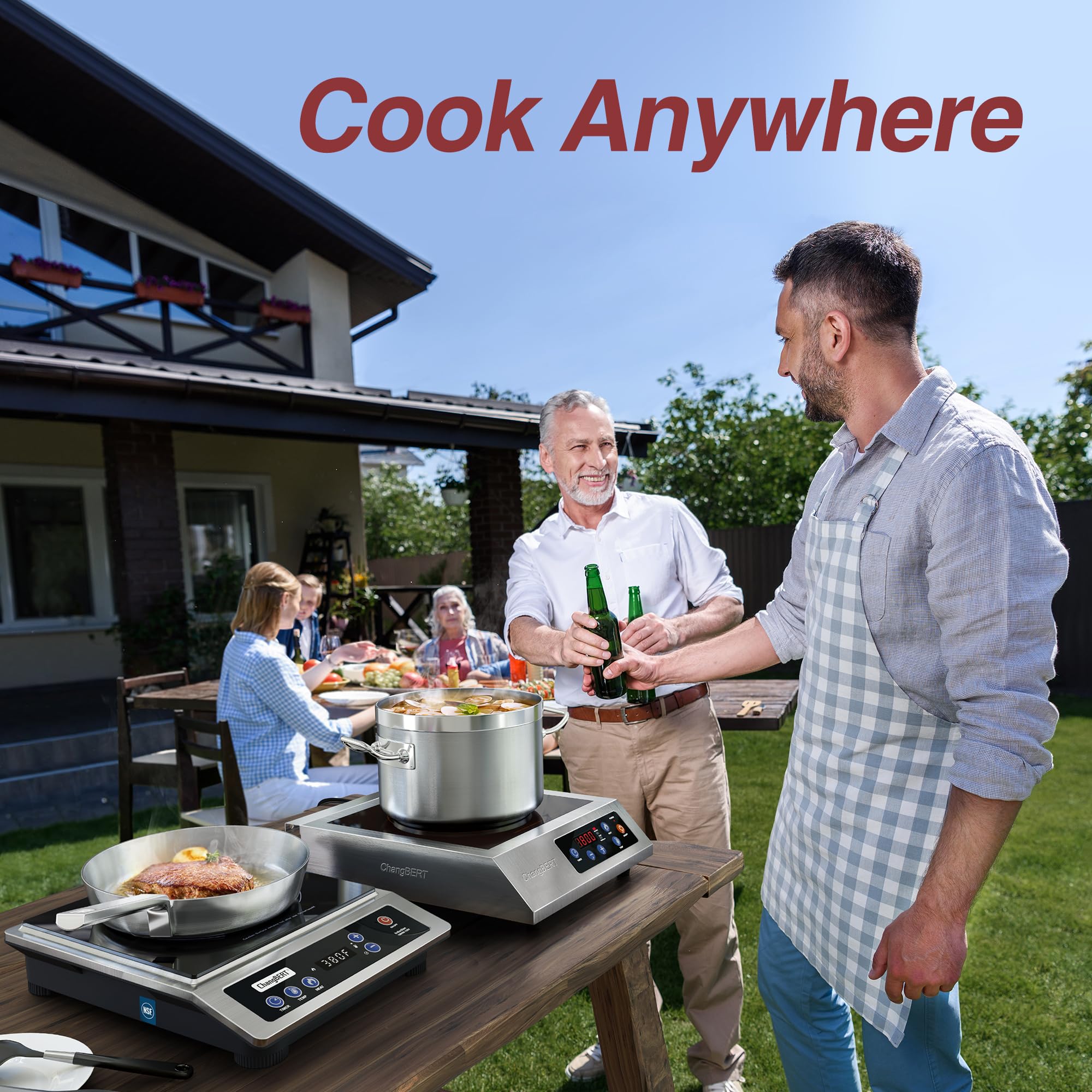 ChangBERT 10-hour timer digital display supports long cooking sessions.