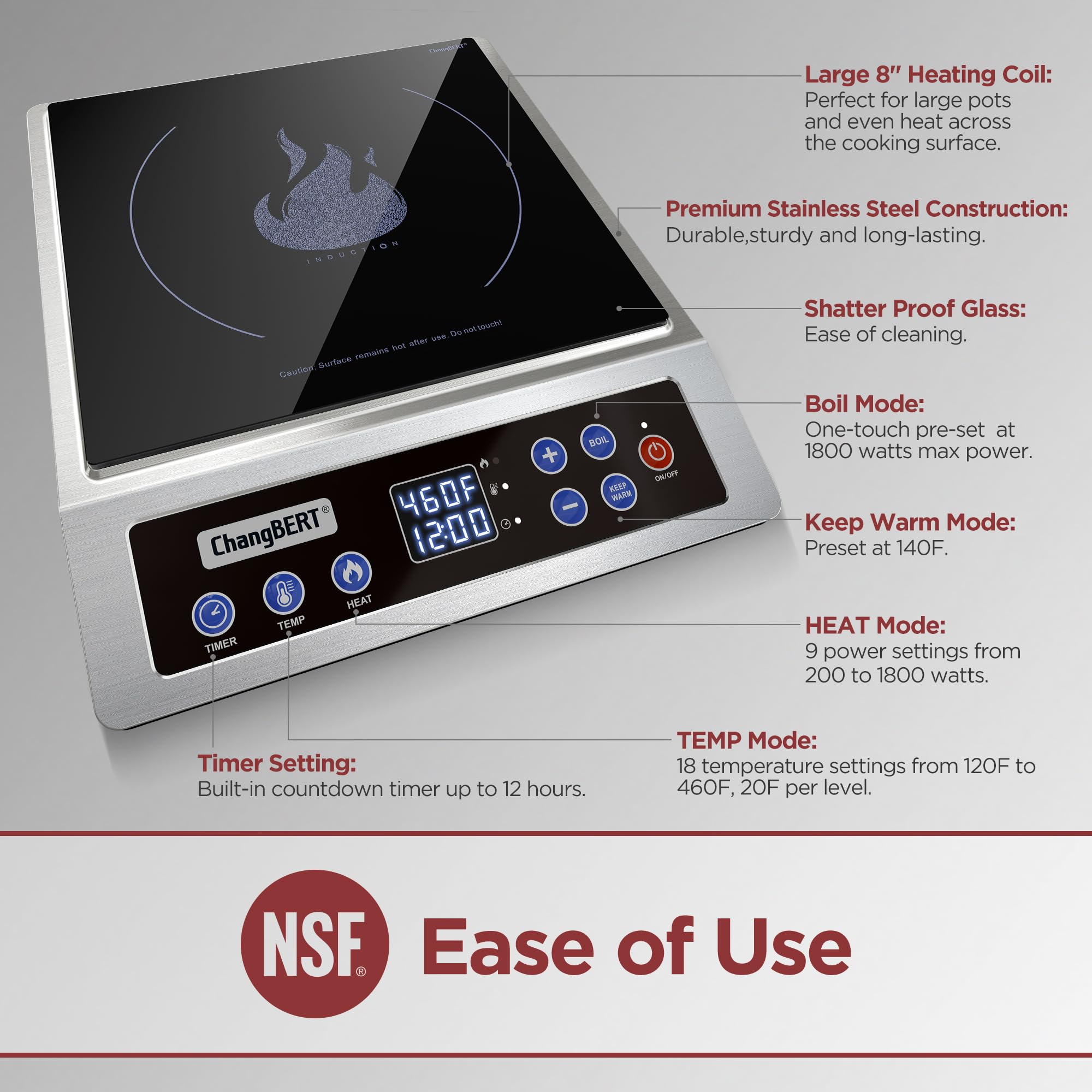 ChangBERT control panel with tactile keys for precise, glove-friendly operation