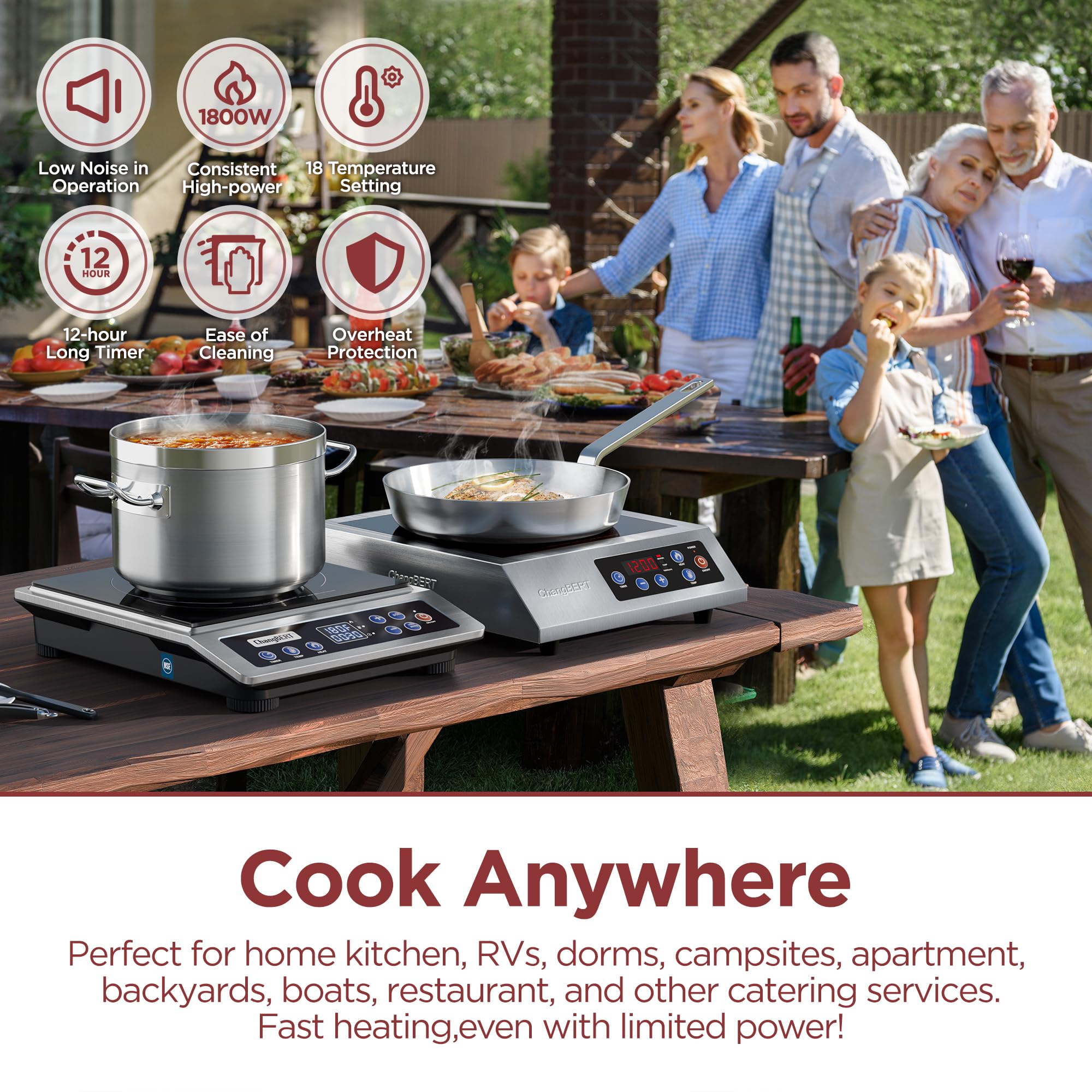 ChangBERT large coil focused heating for fast, even cooking