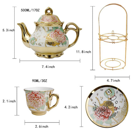 CHANJOON cups with gold accents offer stylish serving for six guests.