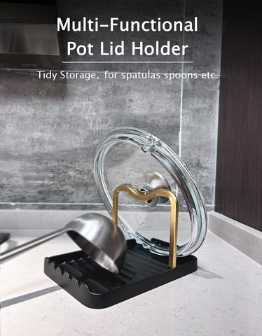 CHANNICORNER heat-resistant spoon rest in aluminum-magnesium alloy withstands high temperatures