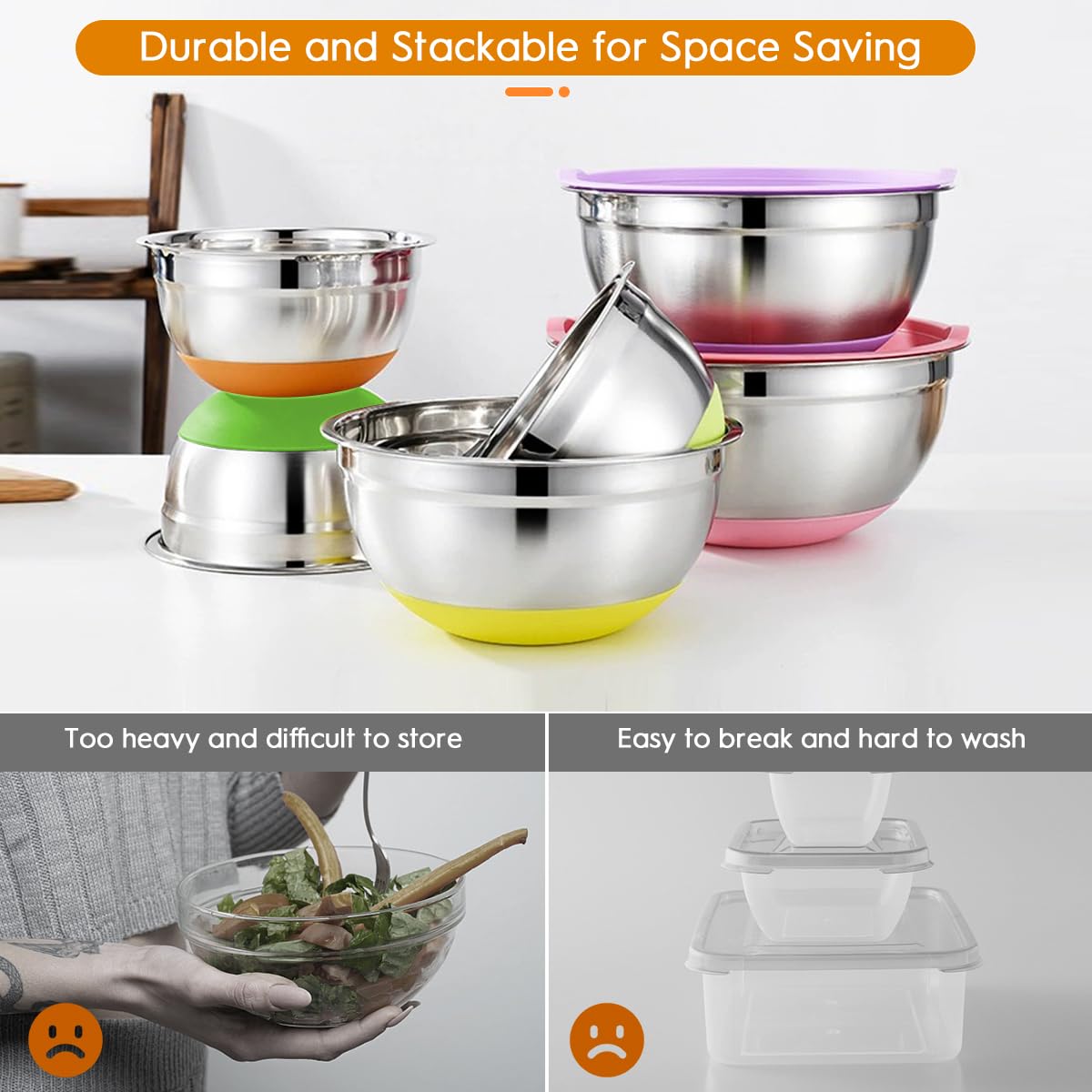 CHAREADA colorful lids help store leftovers neatly