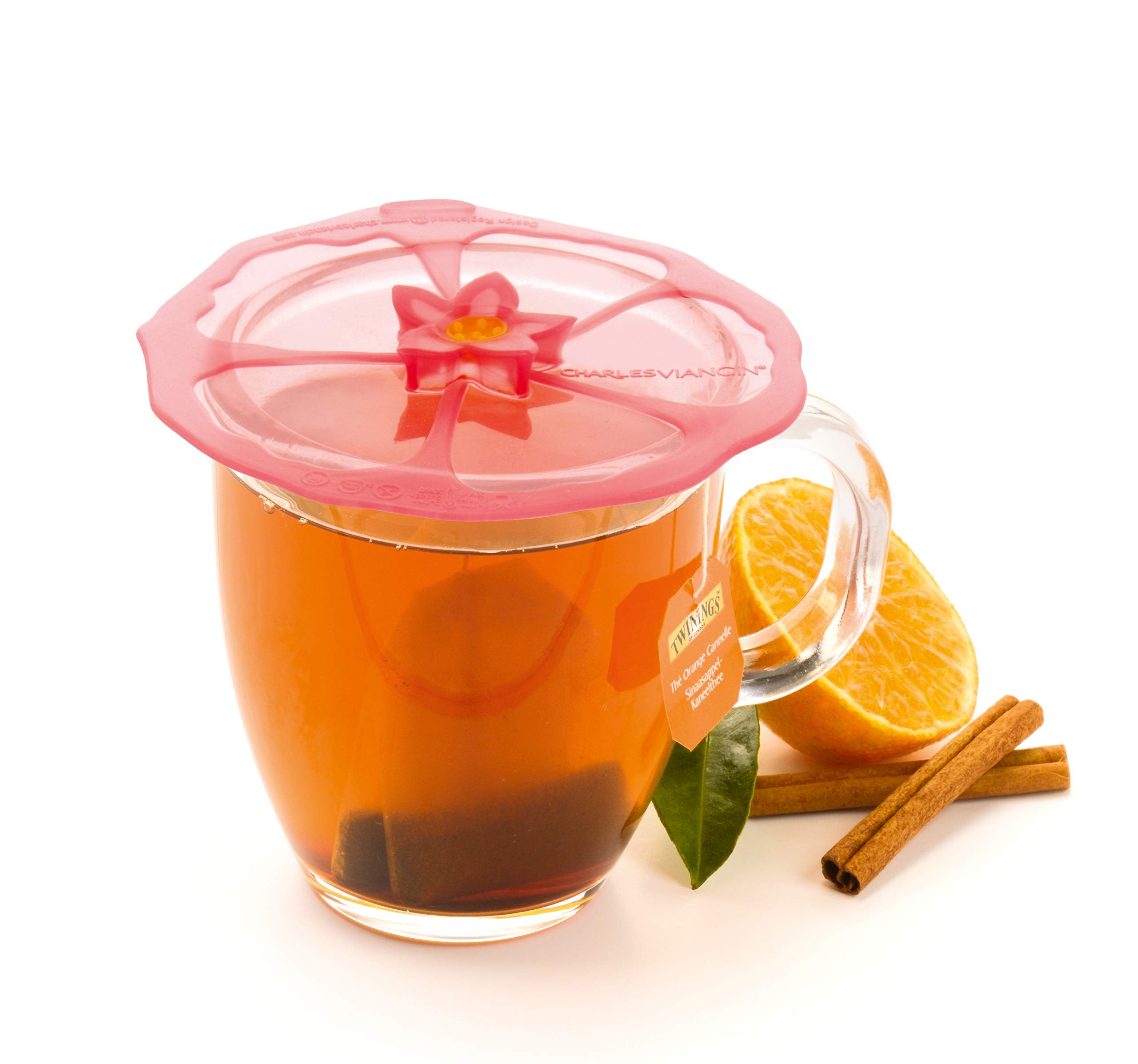 Charles Viancin Hibiscus cover adds color and practicality to drinks.