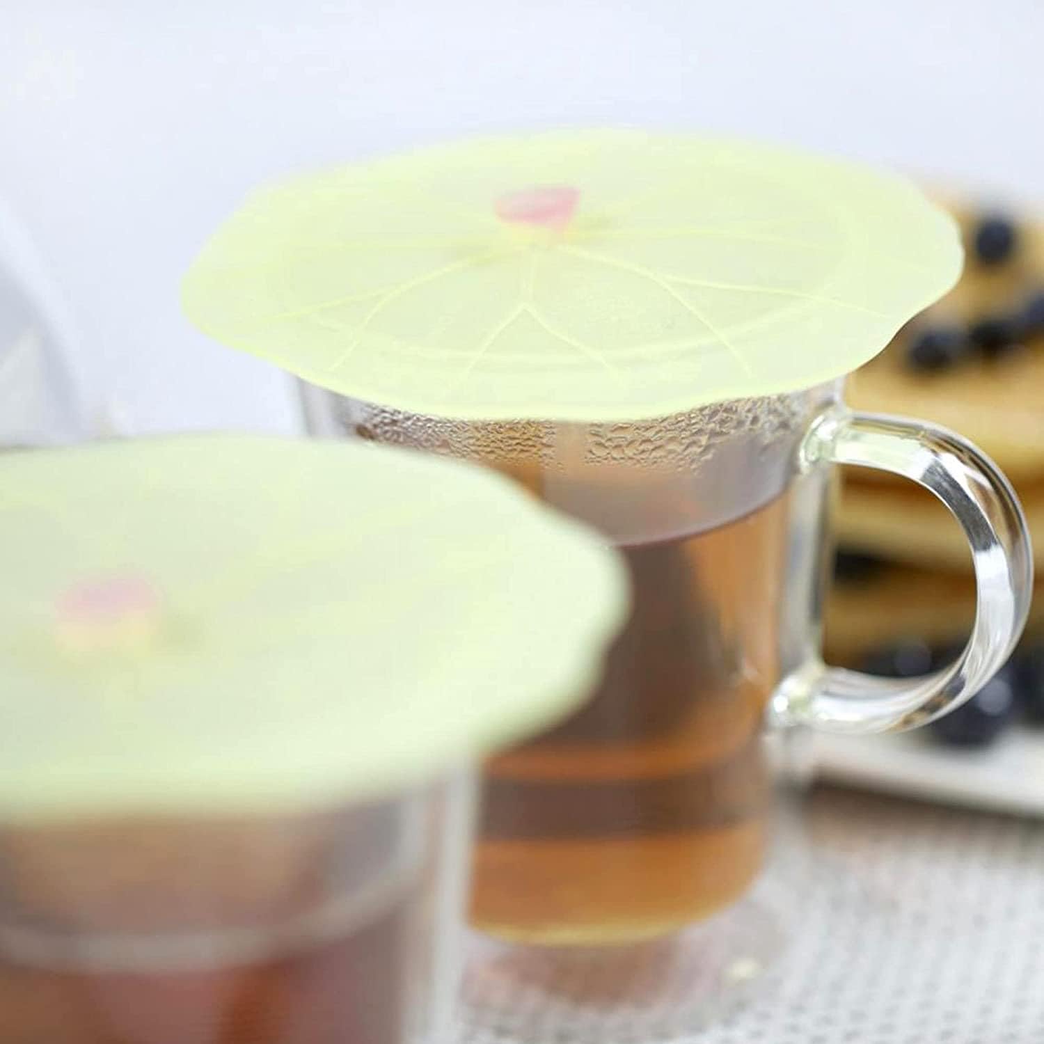 Close-up of Lilypad silicone lid showing flexible seal and design.