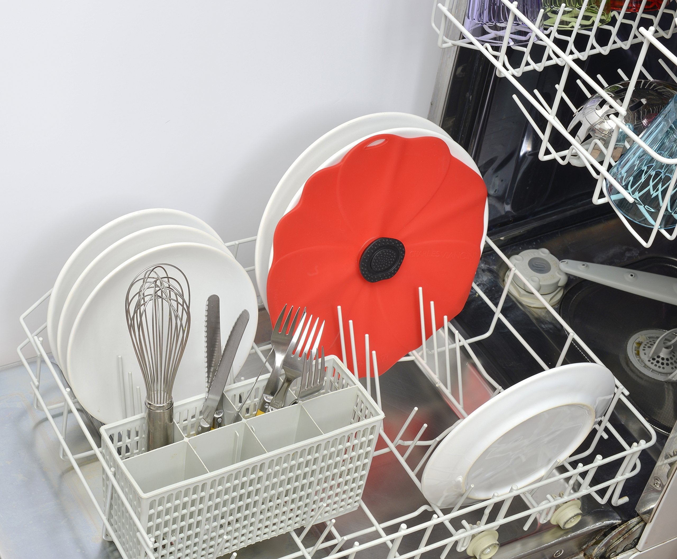 Charles Viancin Poppy lid made from BPA-free silicone for sustainable usage