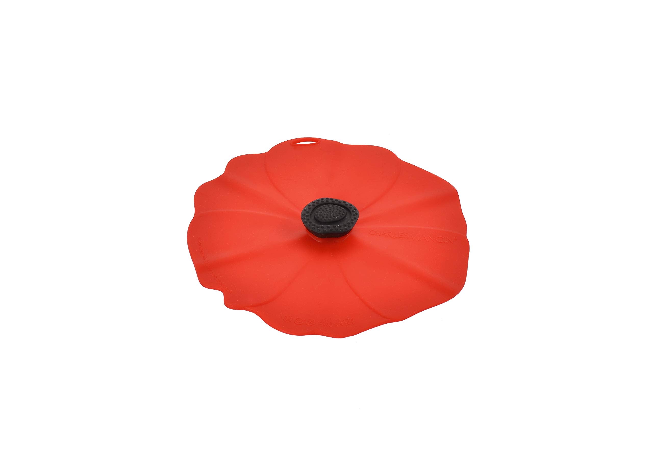 Charles Viancin Poppy lid on a bowl creating an airtight seal for fresh leftovers.