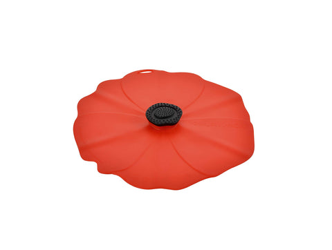 Charles Viancin Poppy lid sealing a glass bowl for an airtight seal