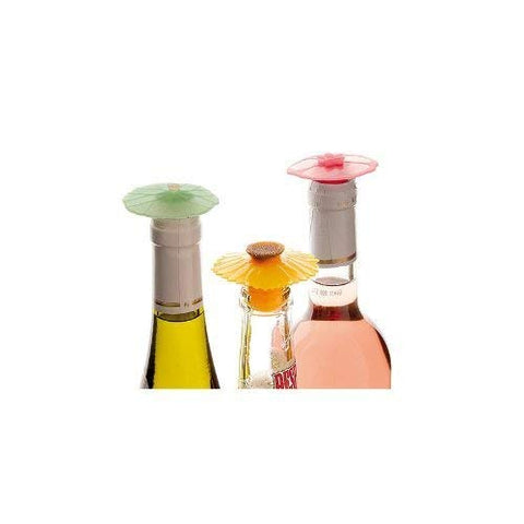 Charles Viancin Hibiscus wine stopper preserves aroma and flavor.