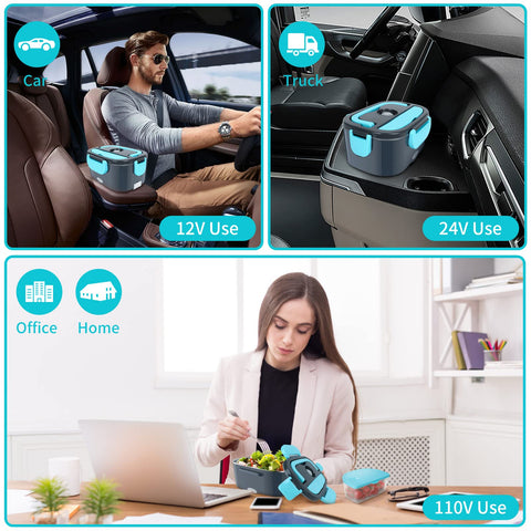 CHARMDOO lunch box leak-proof seal and buckles prevent spills during travel.