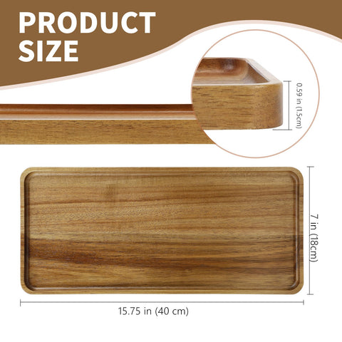 Charmlife acacia tray breakfast-in-bed setup with rugged finish and stable surface.