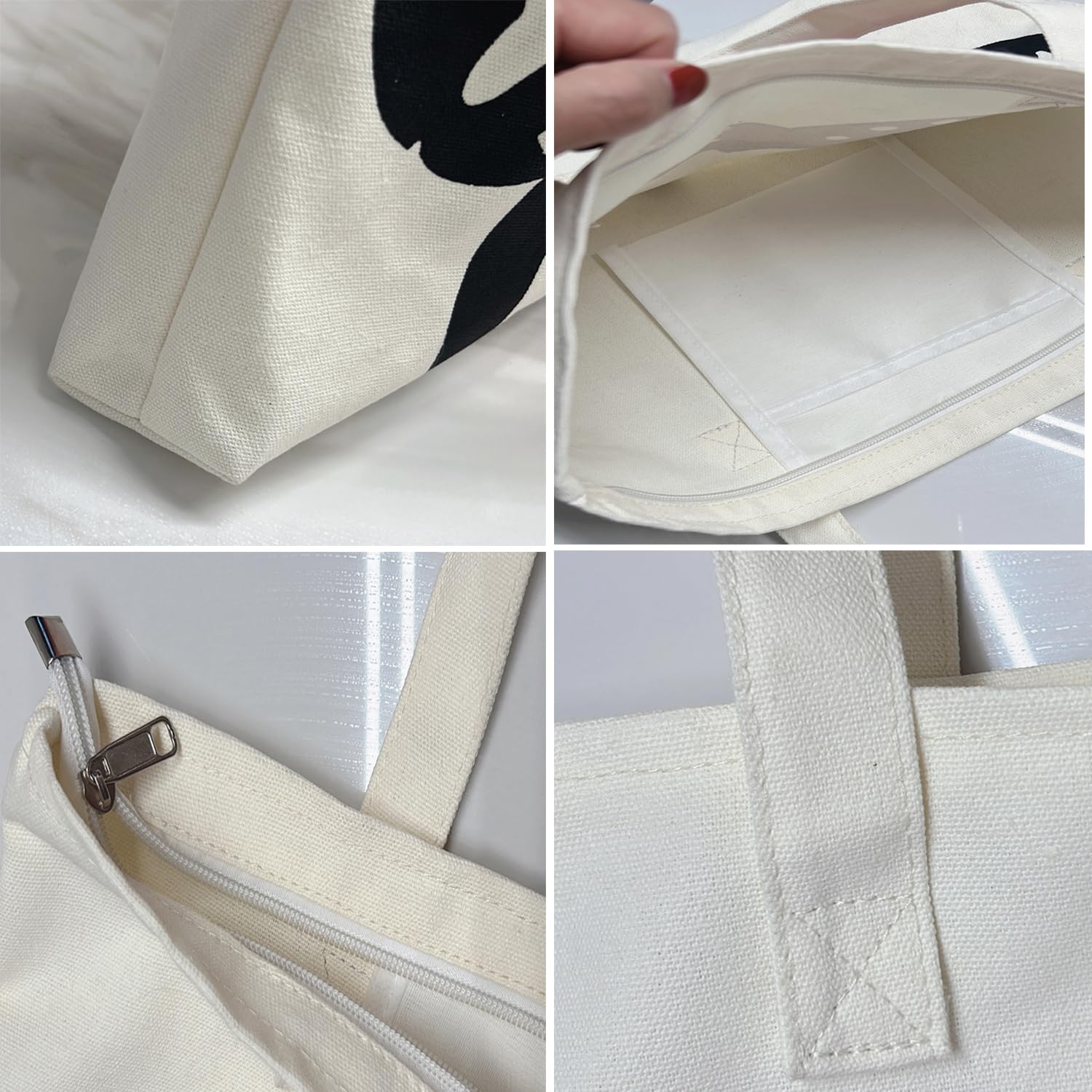 Charmory tote interior pocket for organized keys and phone on the go.
