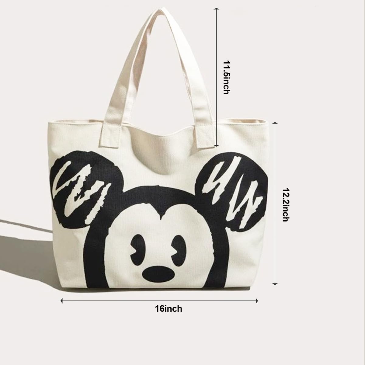 Charmory tote bag with zipper closure keeps belongings secure during outings.
