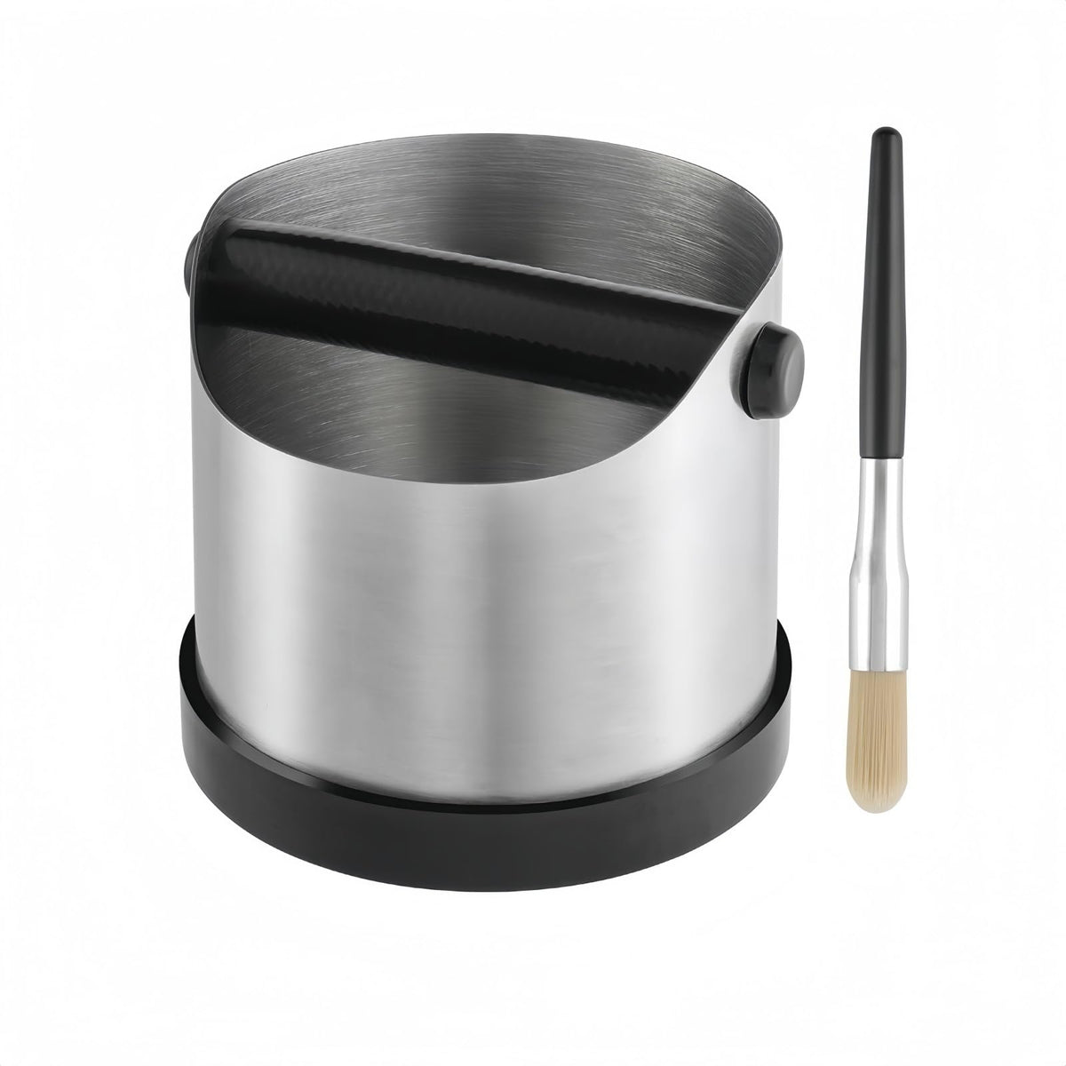 CHDEXU coffee knock box small stainless steel for compact countertops and easy coffee grounds disposal.