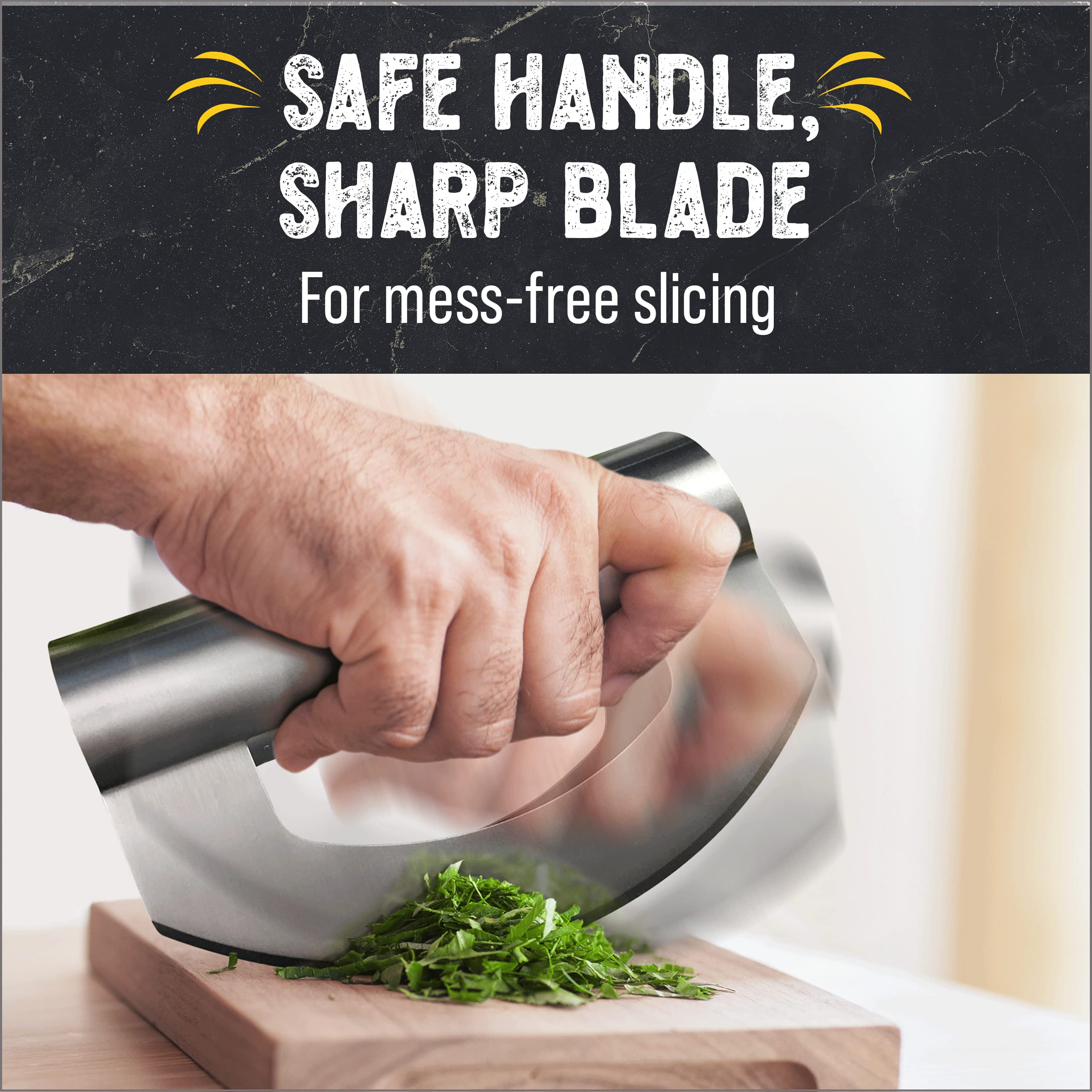 Checkered Chef blade protectors safeguard sharp blades for safe, compact storage.