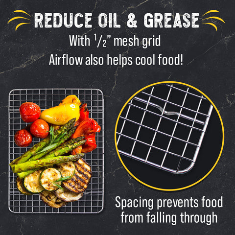 Checkered Chef cooling rack set includes two racks for versatile cooling