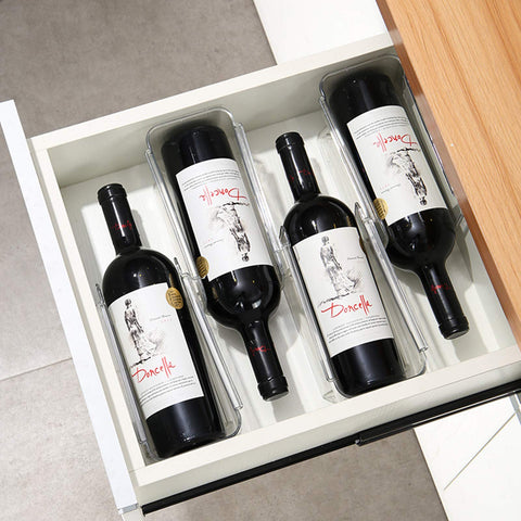 Cheeren fridge-friendly rack fits standard bottles securely.