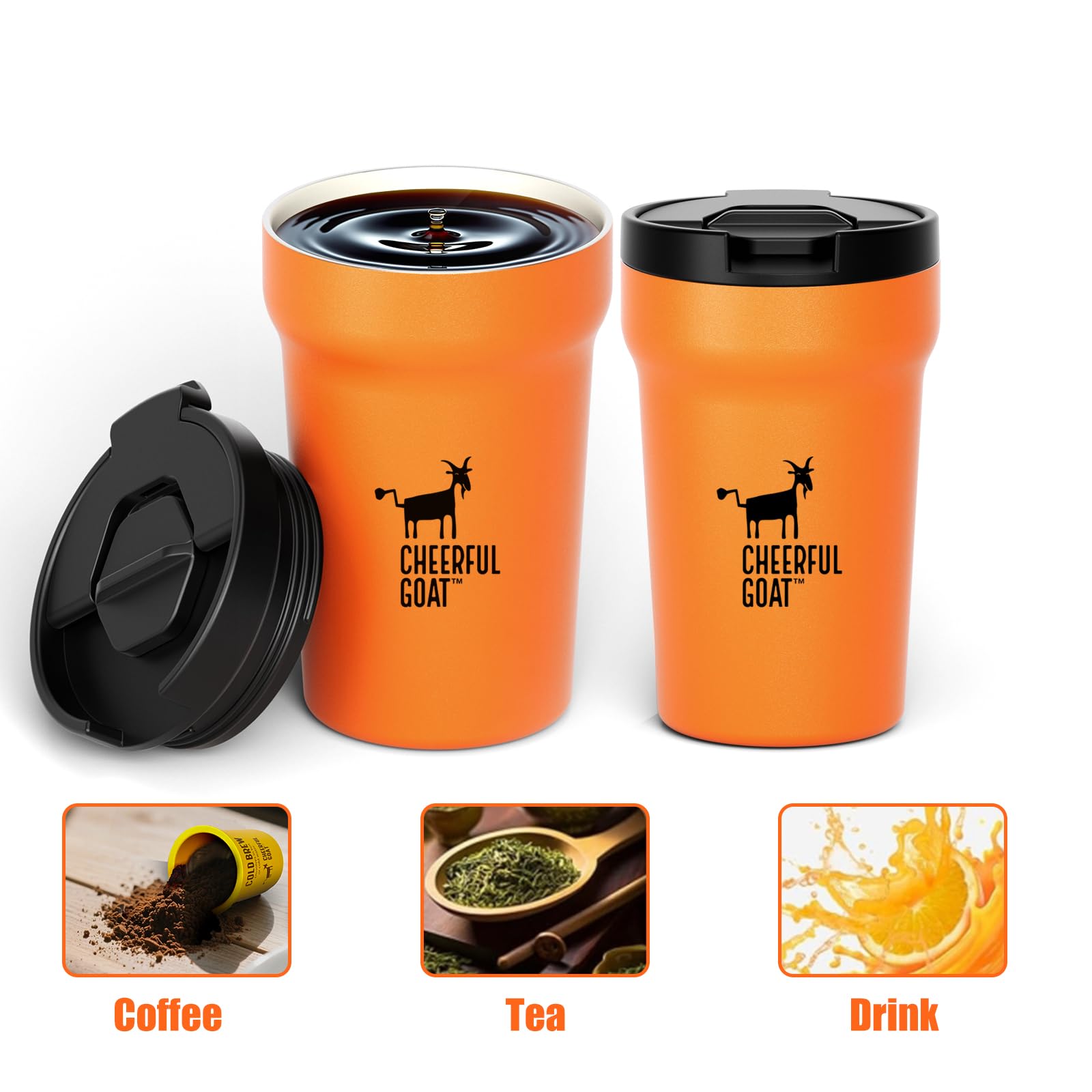 CHEERFUL GOAT leak-proof lid seal for 360° spill protection