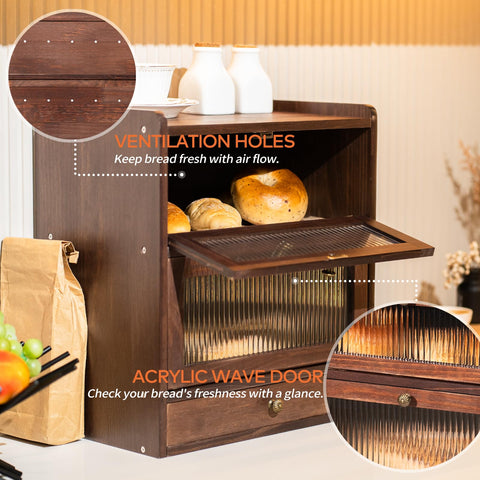 CheerNest bread box ventilation holes aid airflow for freshness.