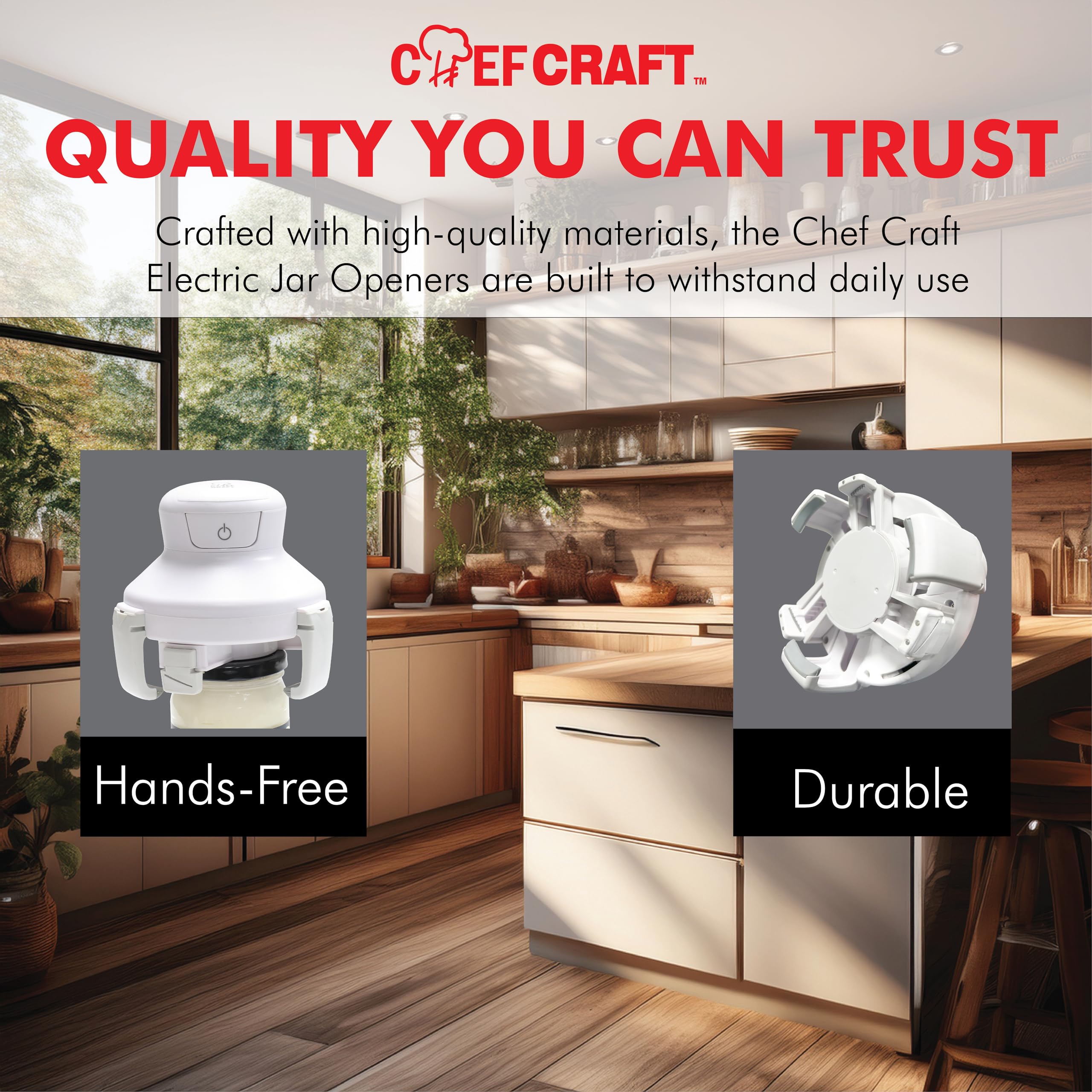 Chef Craft Jar Opener crafted with durable materials for daily kitchen use.