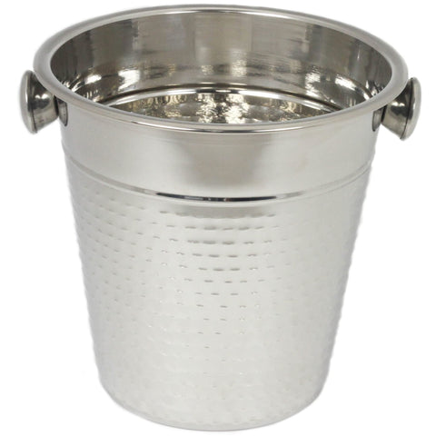 Chef Craft hammered champagne bucket front view showing elegant design and shine.