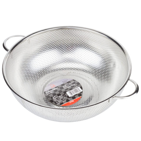 Chef Craft Select colander's perforated mesh ensures quick, mess-free straining.