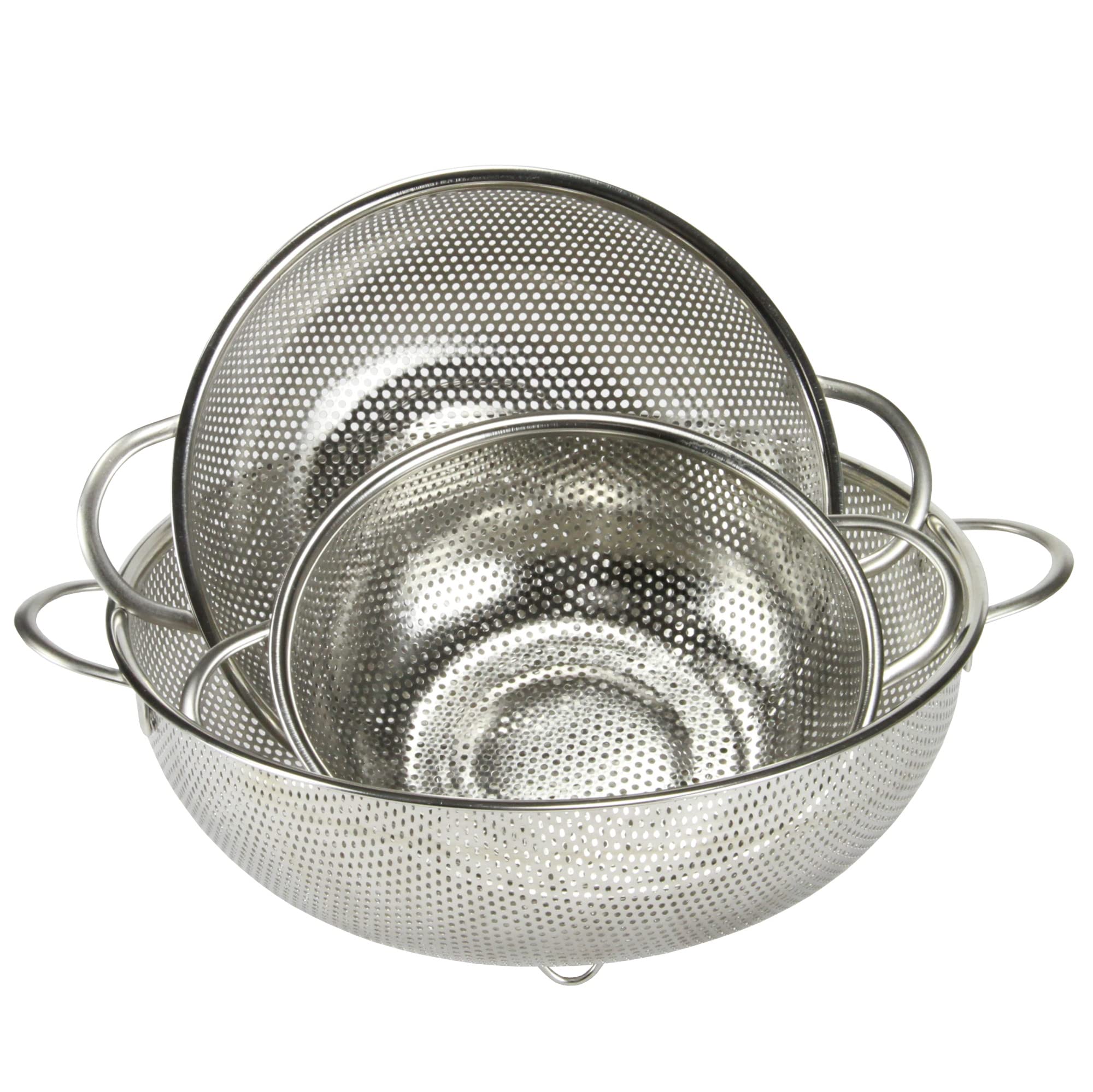 Chef Craft Select stainless steel colander is dishwasher safe for easy cleanup.
