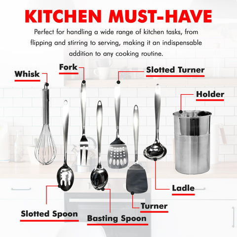 Chef Craft slotted spoon in stainless steel for draining liquids