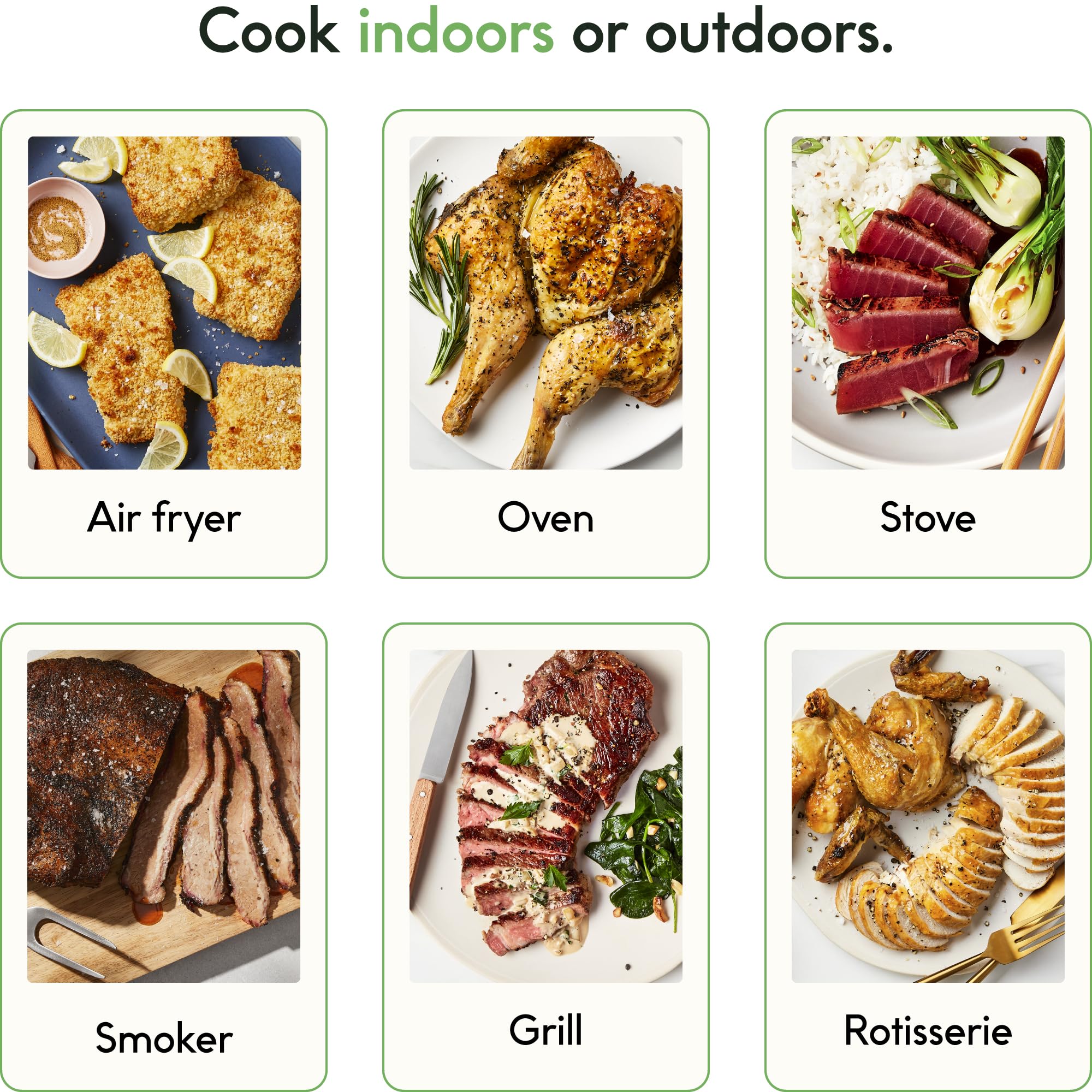 CHEF iQ Sense audible alerts and app reminders for doneness.