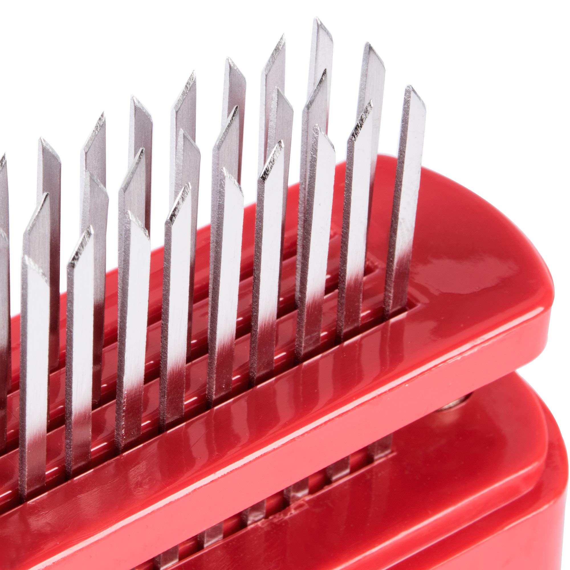 Chef Master durable stainless blades endure repeated use without dulling.