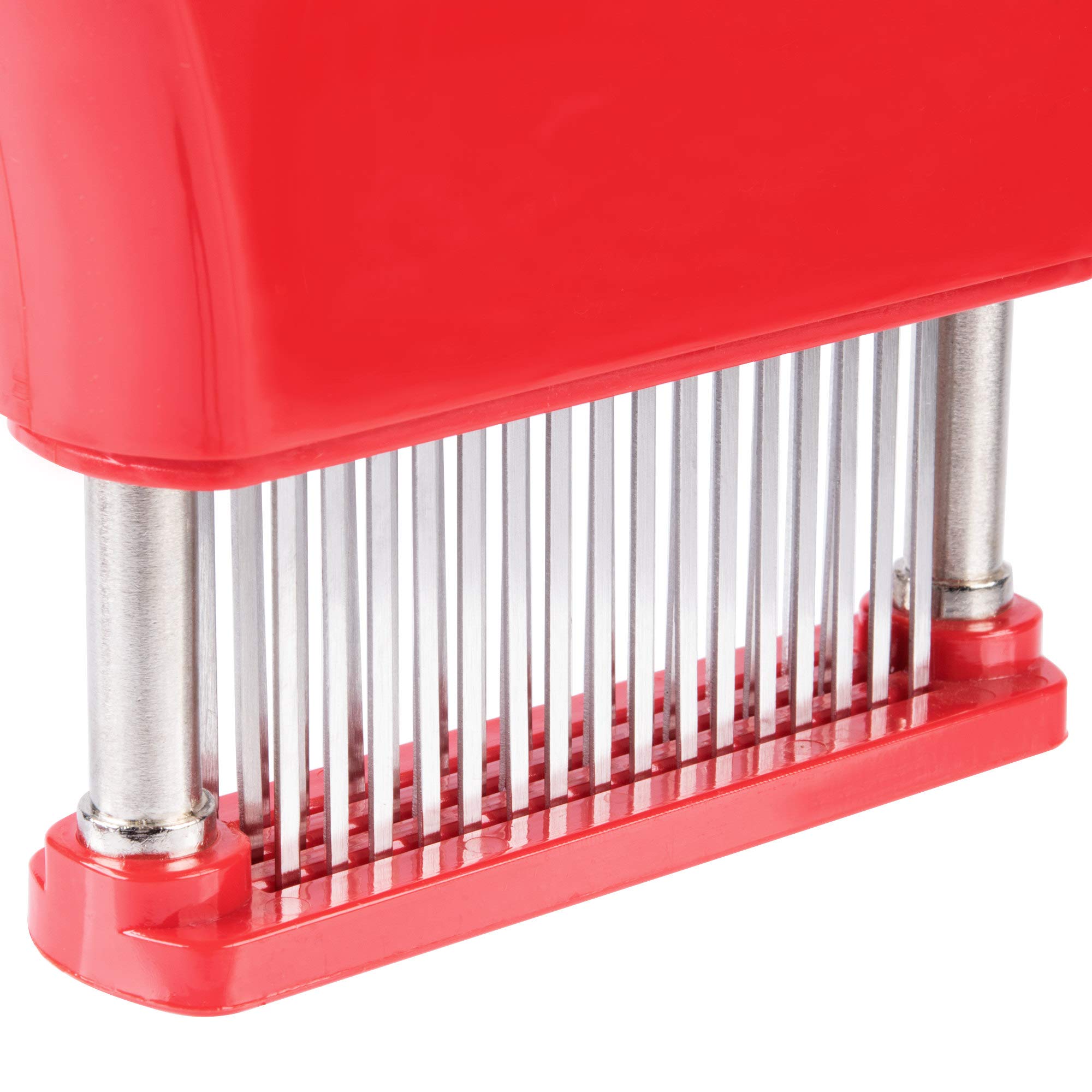 Chef Master tenderizer demonstrates marinade absorption for faster flavor uptake.