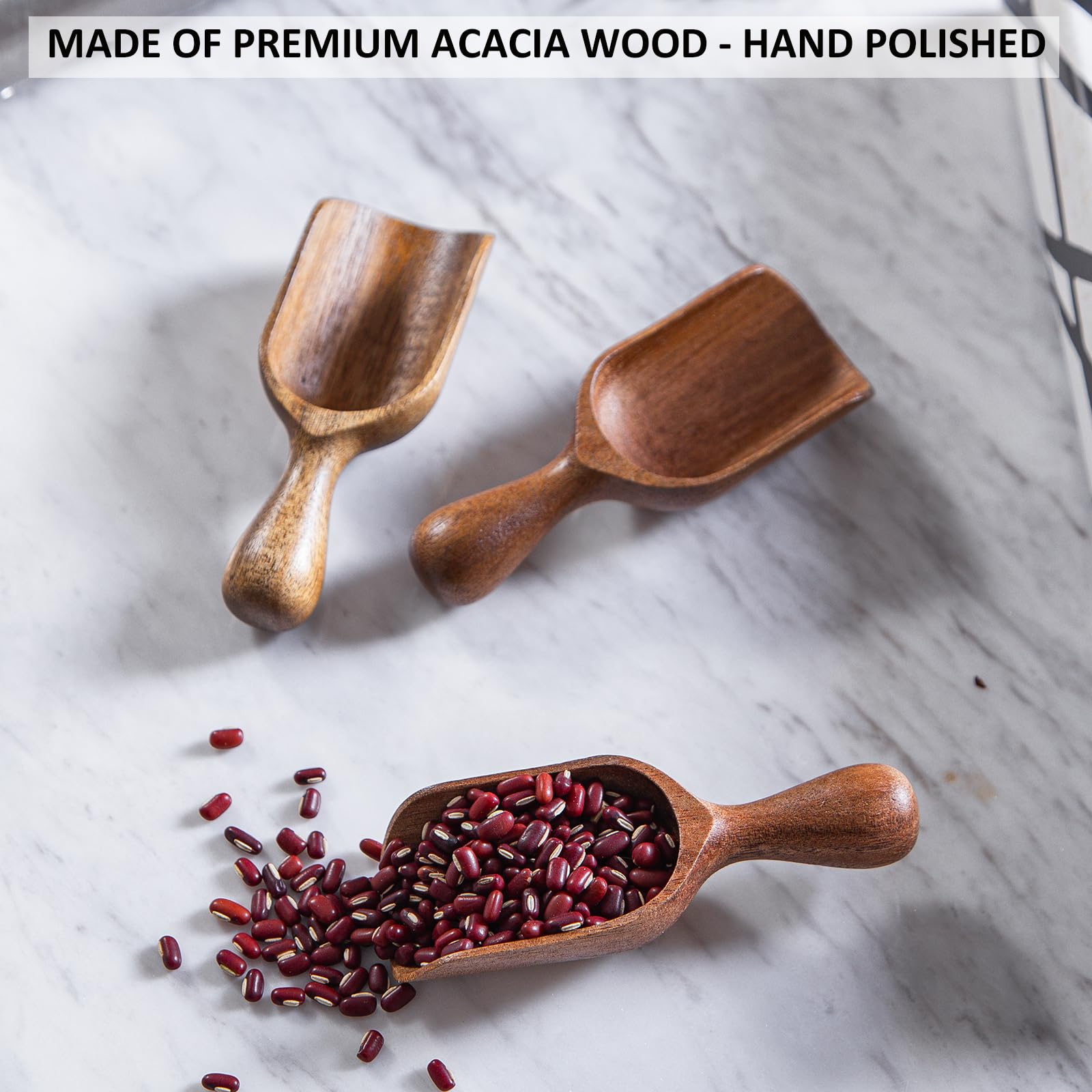 CHEF OLÉ spice and flour scoops perfect for jars and pantry.