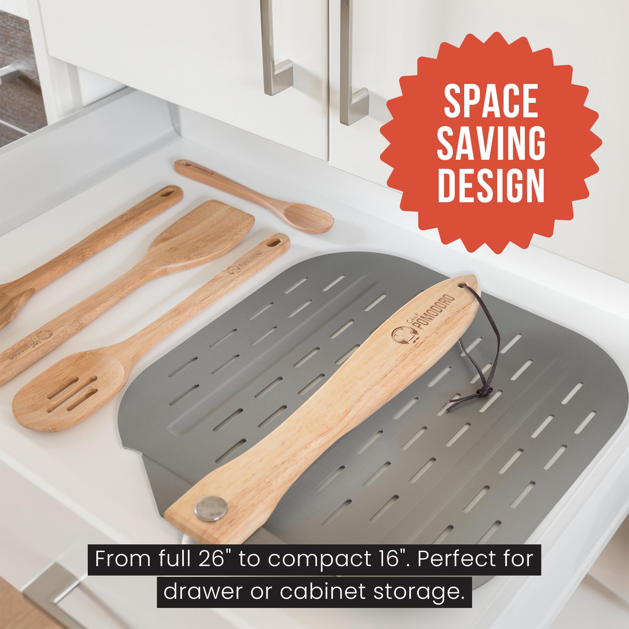 Ideal cake lifting with Chef Pomodoro pizza peel