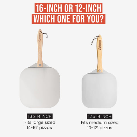 Chef Pomodoro pizza peel facilitating safe oven-to-grill transfers