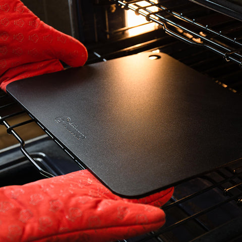 Chef Pomodoro Pizza Steel durable material for high-heat baking.