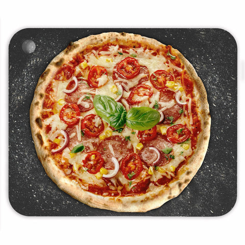 Chef Pomodoro Pizza Steel 16-inch oven surface for large pizzas.